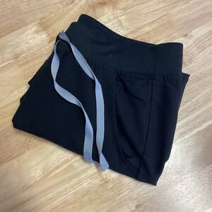 Ladies FIGS Zamora Jogger Scrub Pants W18SW2005P - Black- Small Petite